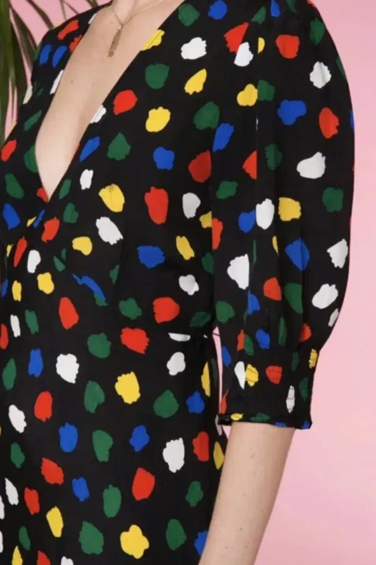 Rixo Carmen Maxi Dress Spaced Tulip Print Size L / UK 14 - Image 2