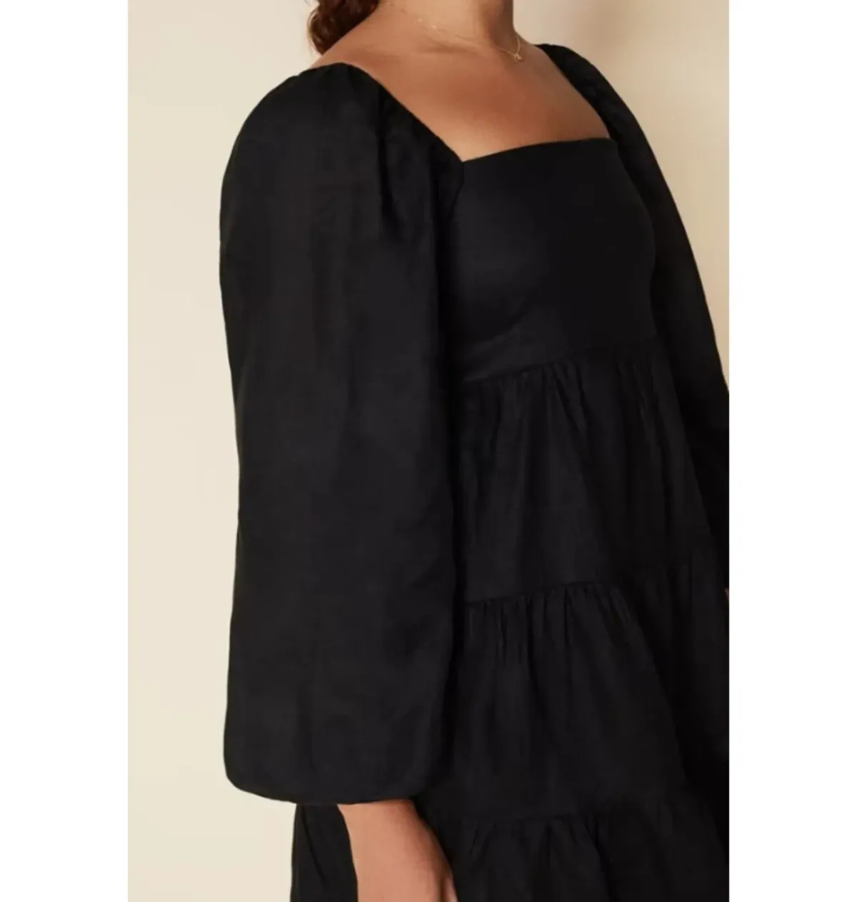 Faithfull The Brand Morissa Mini Dress Black Size 10 - Image 2