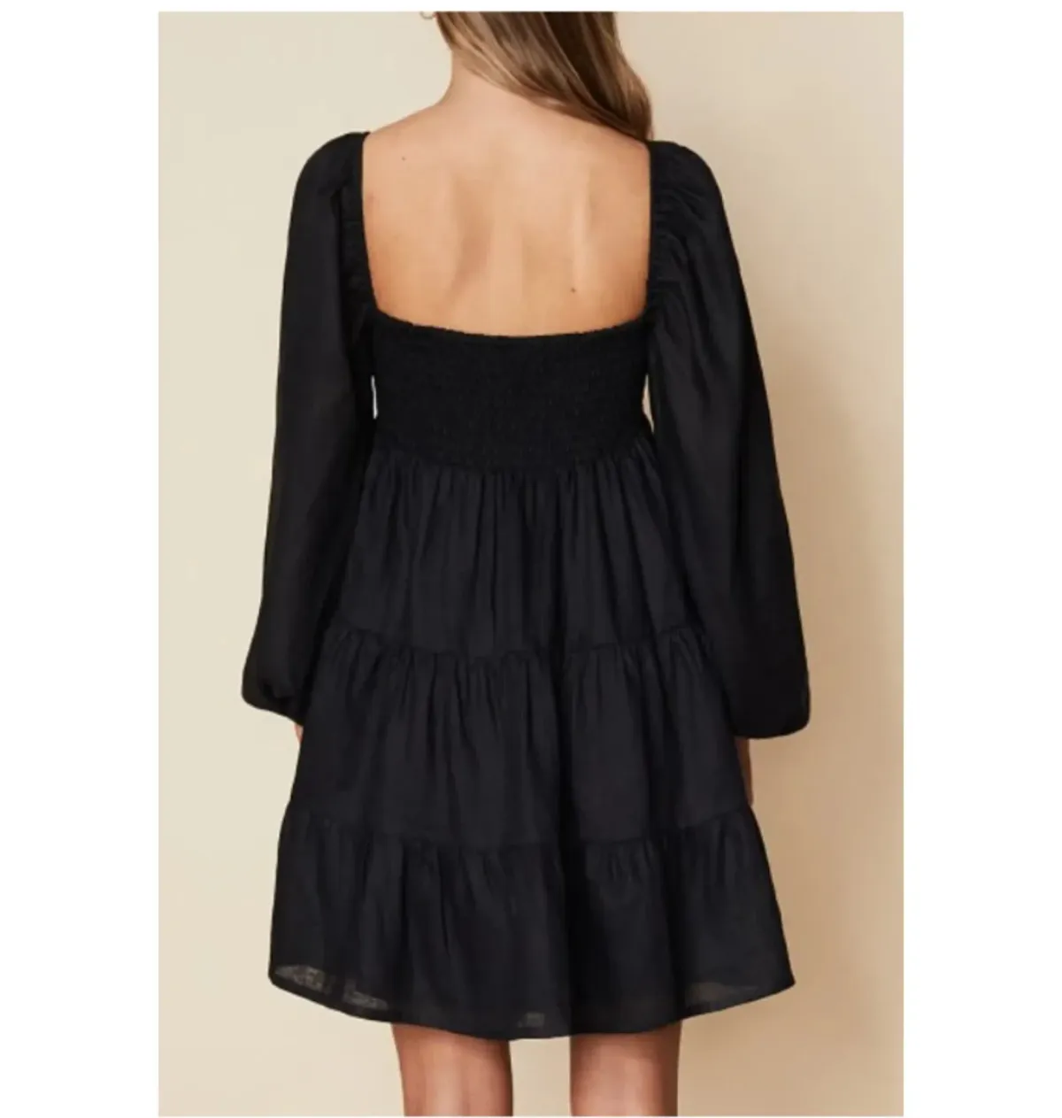 Faithfull The Brand Morissa Mini Dress Black Size 10 - Image 3