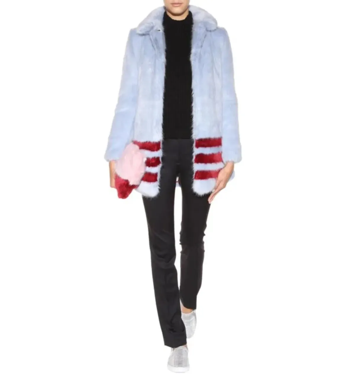 Shrimps Dulcie Faux Fur Coat Blue Size 12 - Image 2