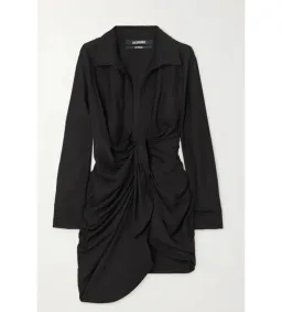 Jacquemus Bahia Shirt Dress Black Size 8 for rent on The Volte - image 3