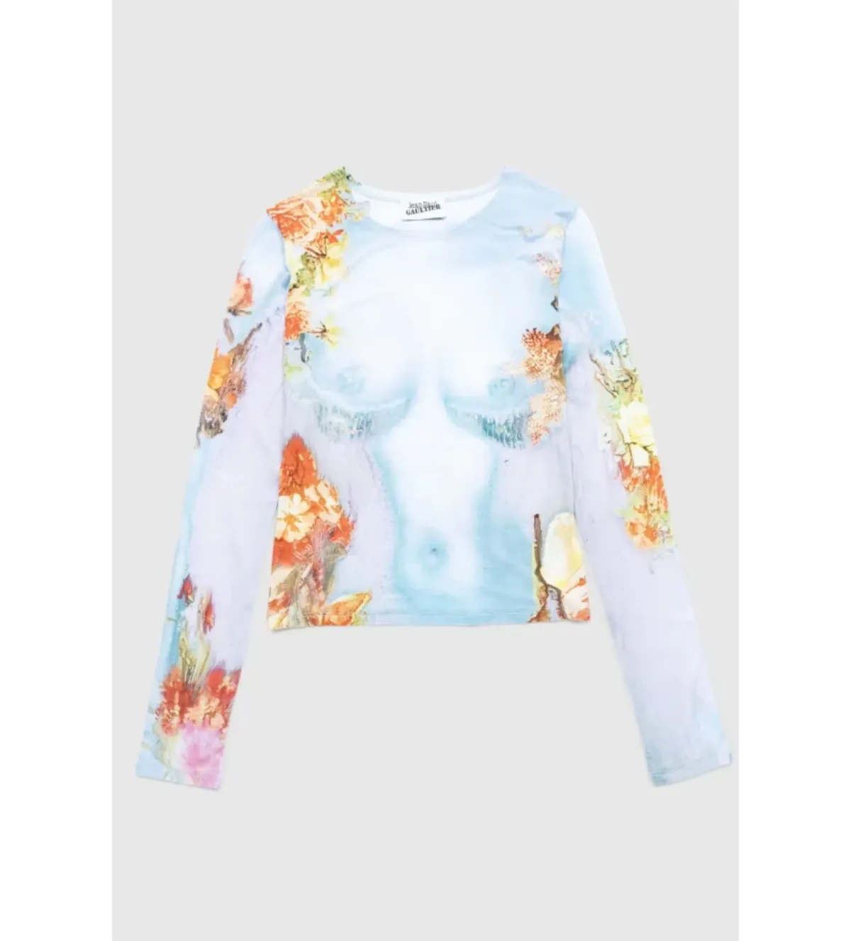 Jean Paul Gaultier Blue floral body Top Blue Size L - Image 3