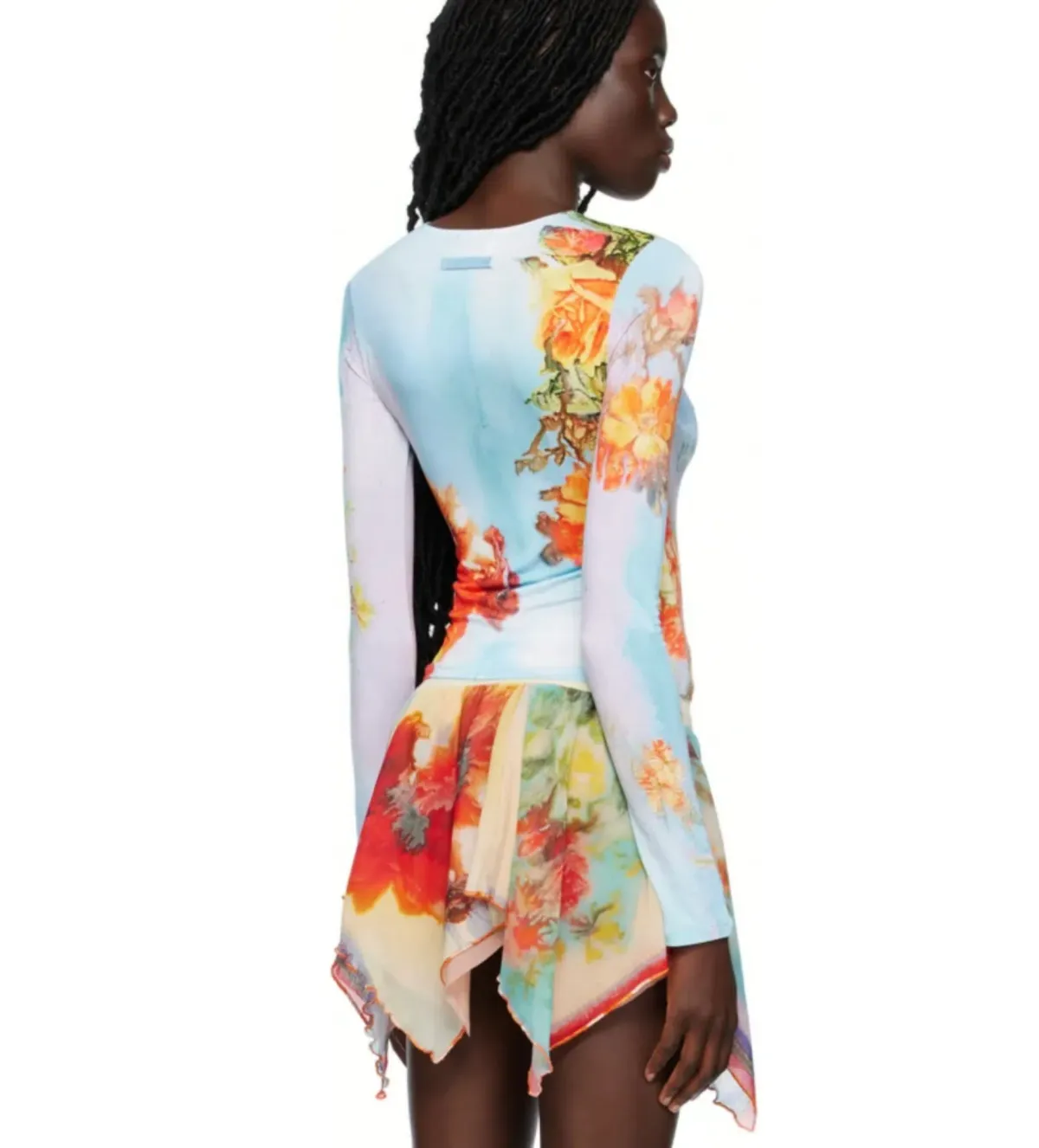 Jean Paul Gaultier Blue floral body Top Blue Size L - Image 2