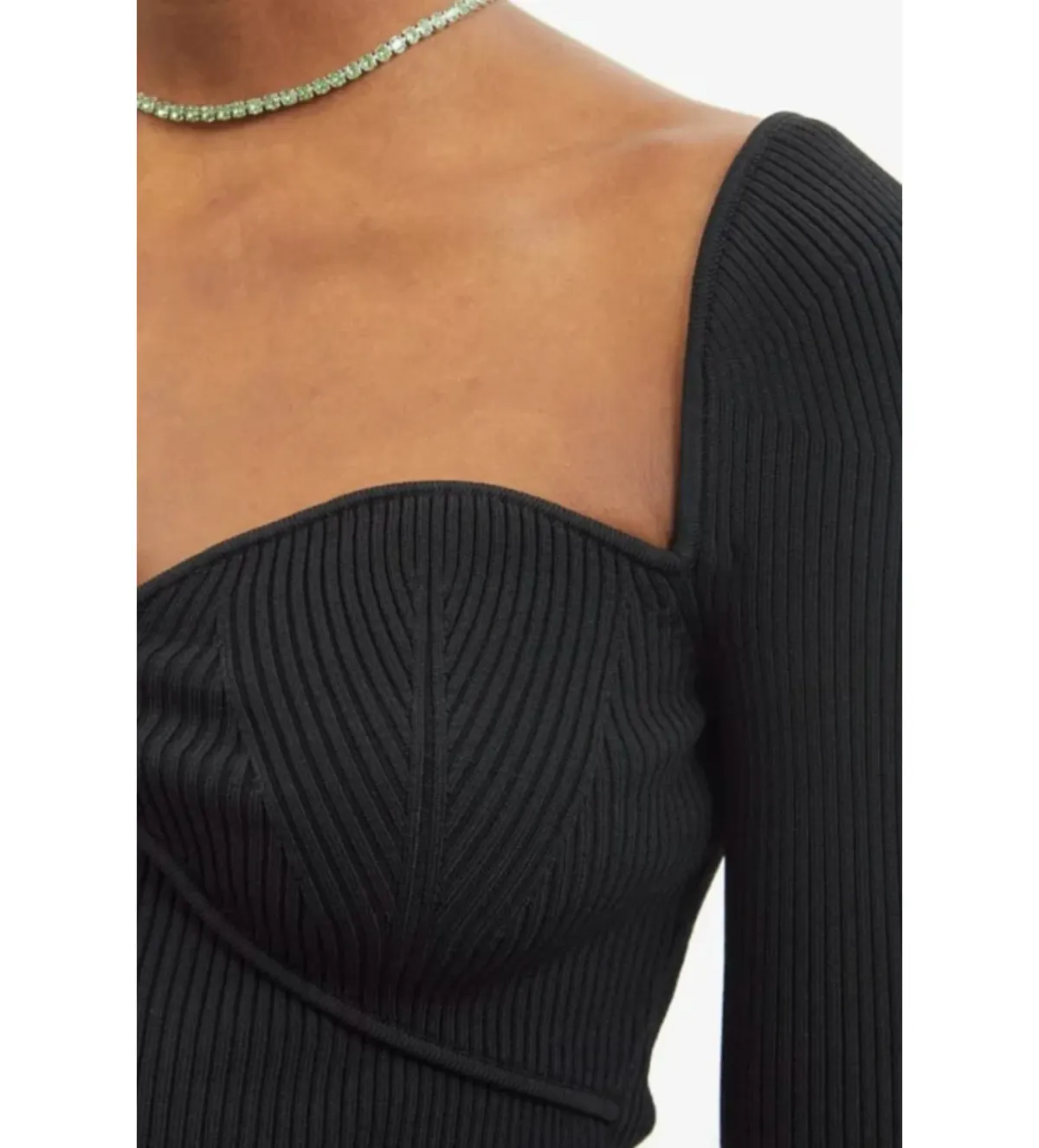 Self-portrait Sweetheart Neckline Cutout Top Black Size L / UK 12 - Image 2