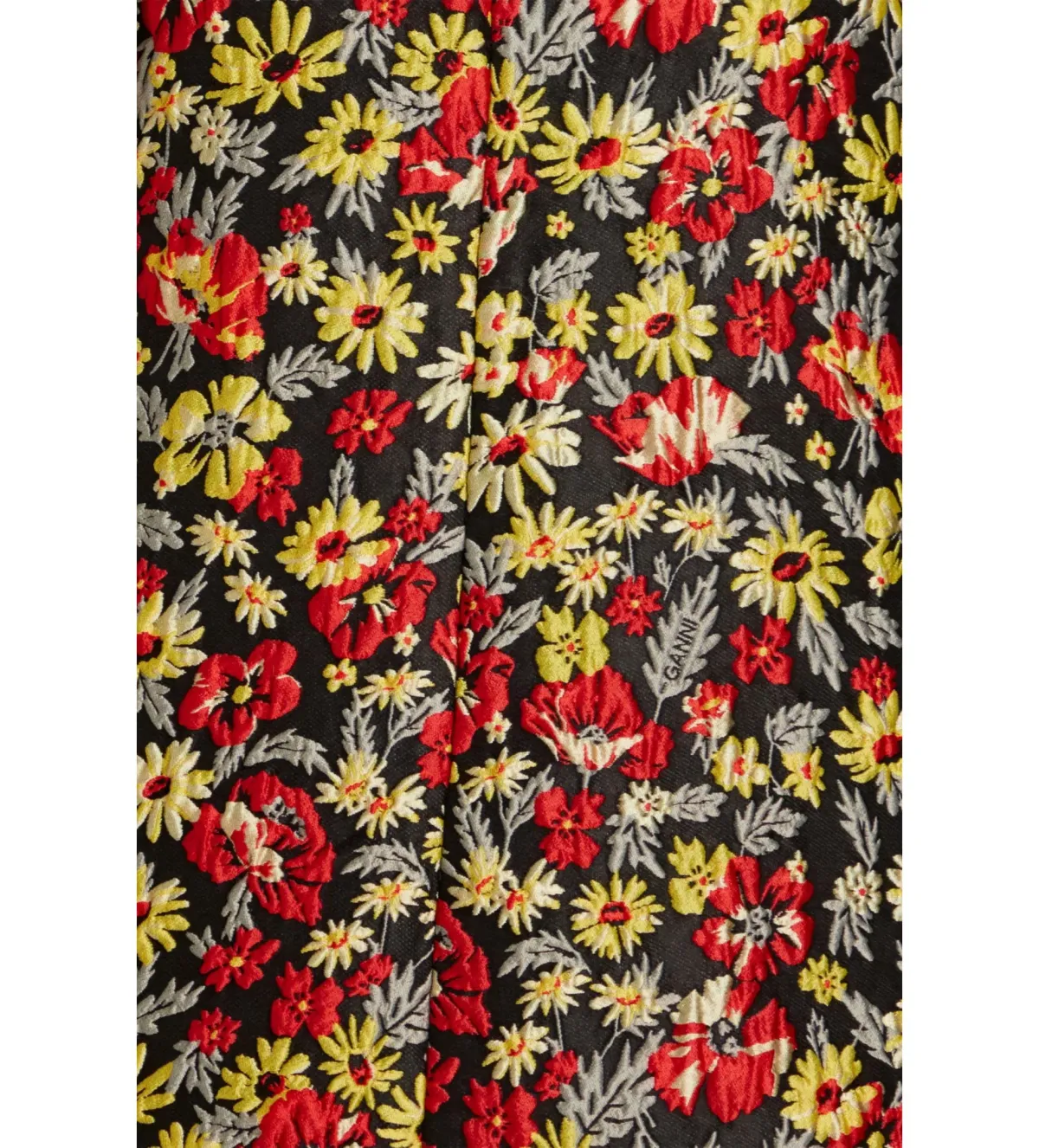 Ganni Jacquard Mini Dress Floral Size UK 12 - Image 3