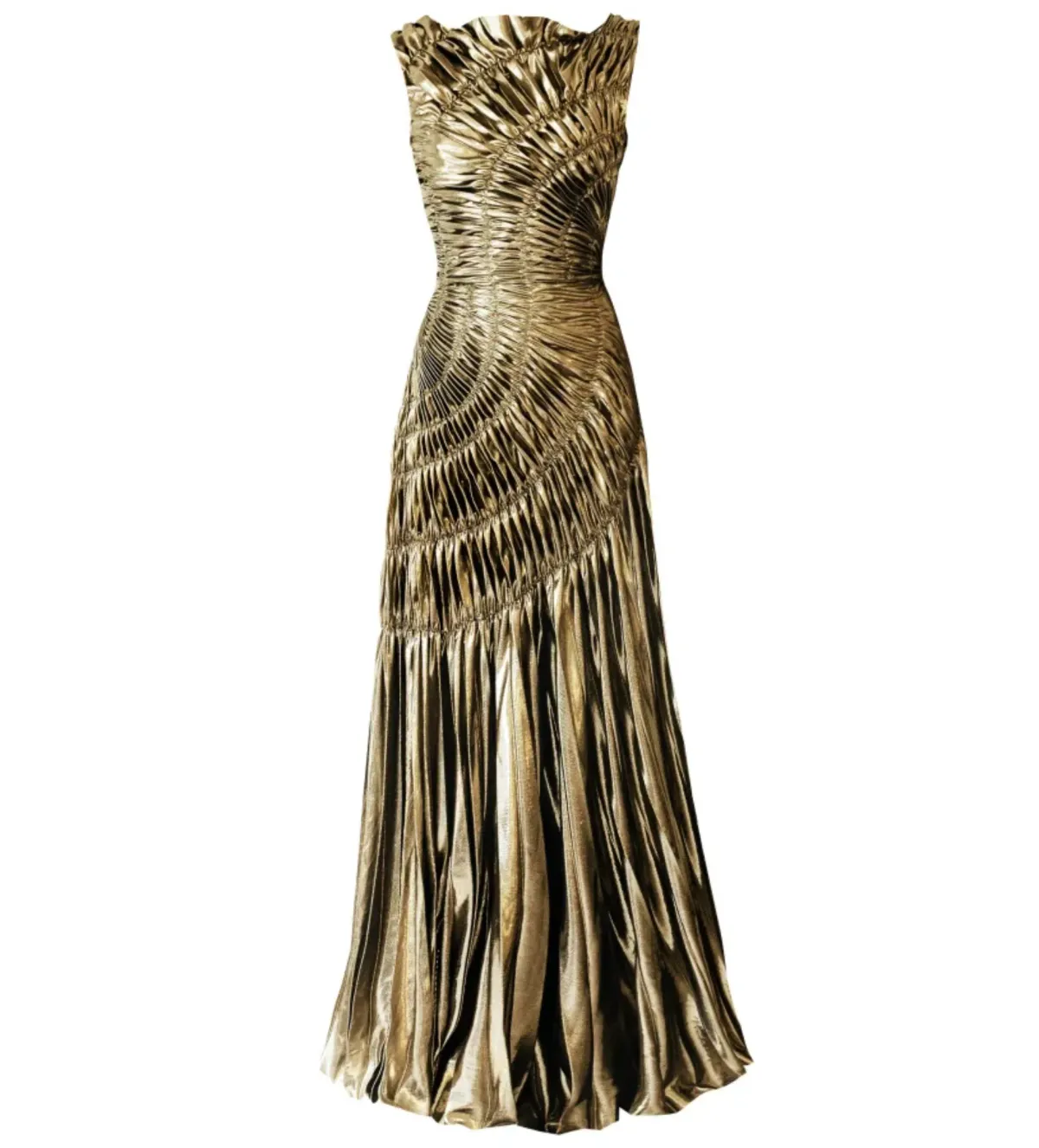 Georgia Hardinge Fossil Maxi Dress Gold Size UK 12 - Image 6