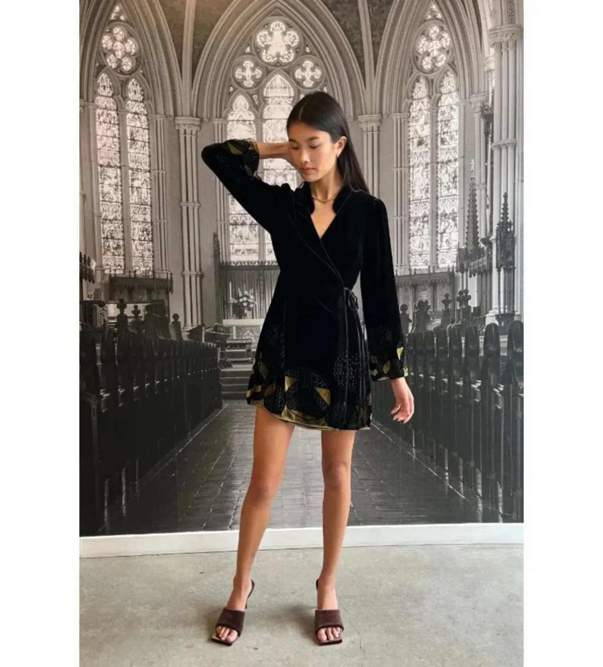 RIXO Iris dress in Black Size 14 UK - Image 3