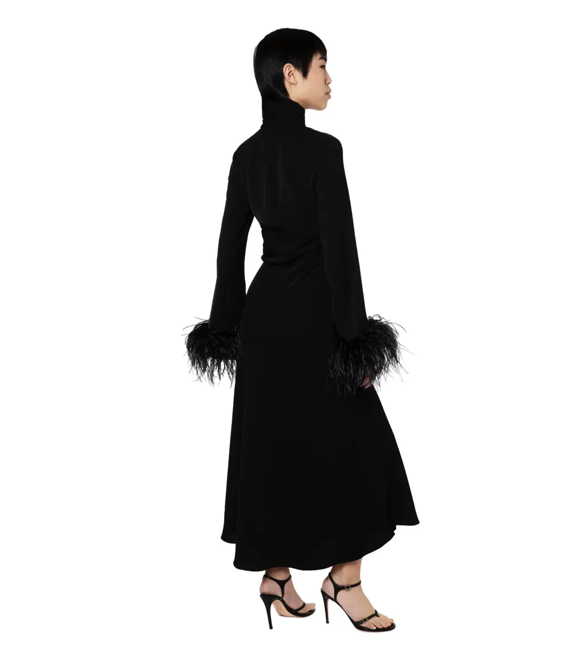 16ARLINGTON Odessa Midi Dress Black Size UK 10 - Image 3