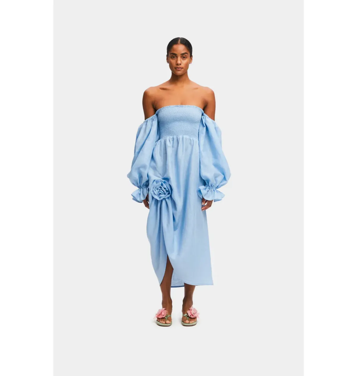 Sleeper Atlanta Midi Dress Blue Size 12 - Image 1