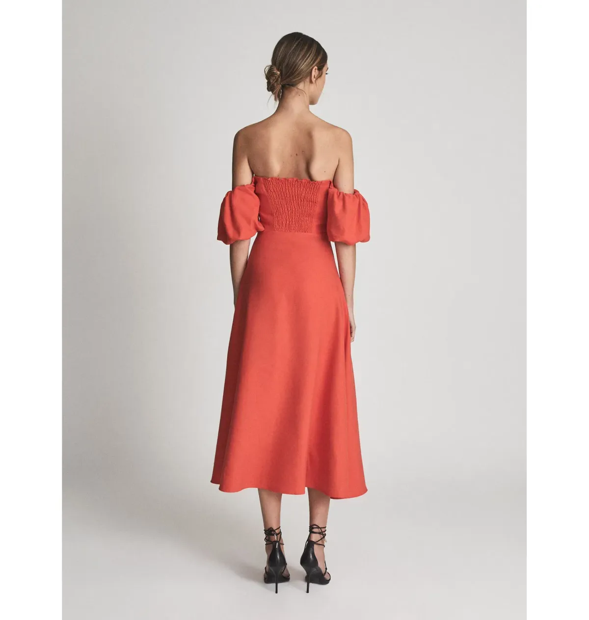 Reiss Shona Midi Dress Red Size 12 - Image 3