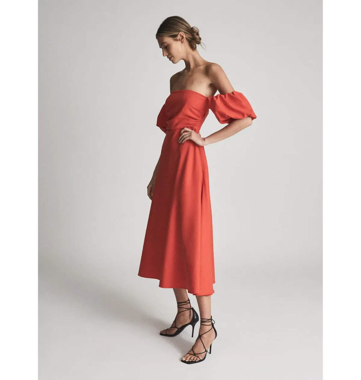 Reiss Shona Midi Dress Red Size 12 - Image 2
