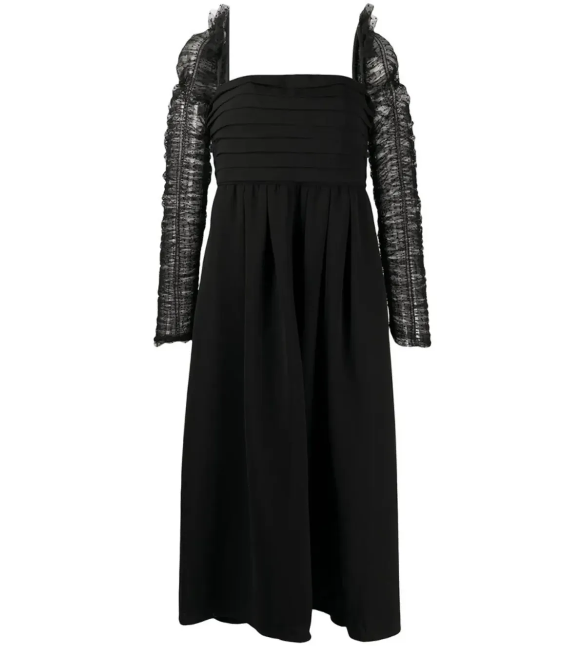 Self-portrait Dot Mesh Midi Dress Black Size UK 12 - Image 5