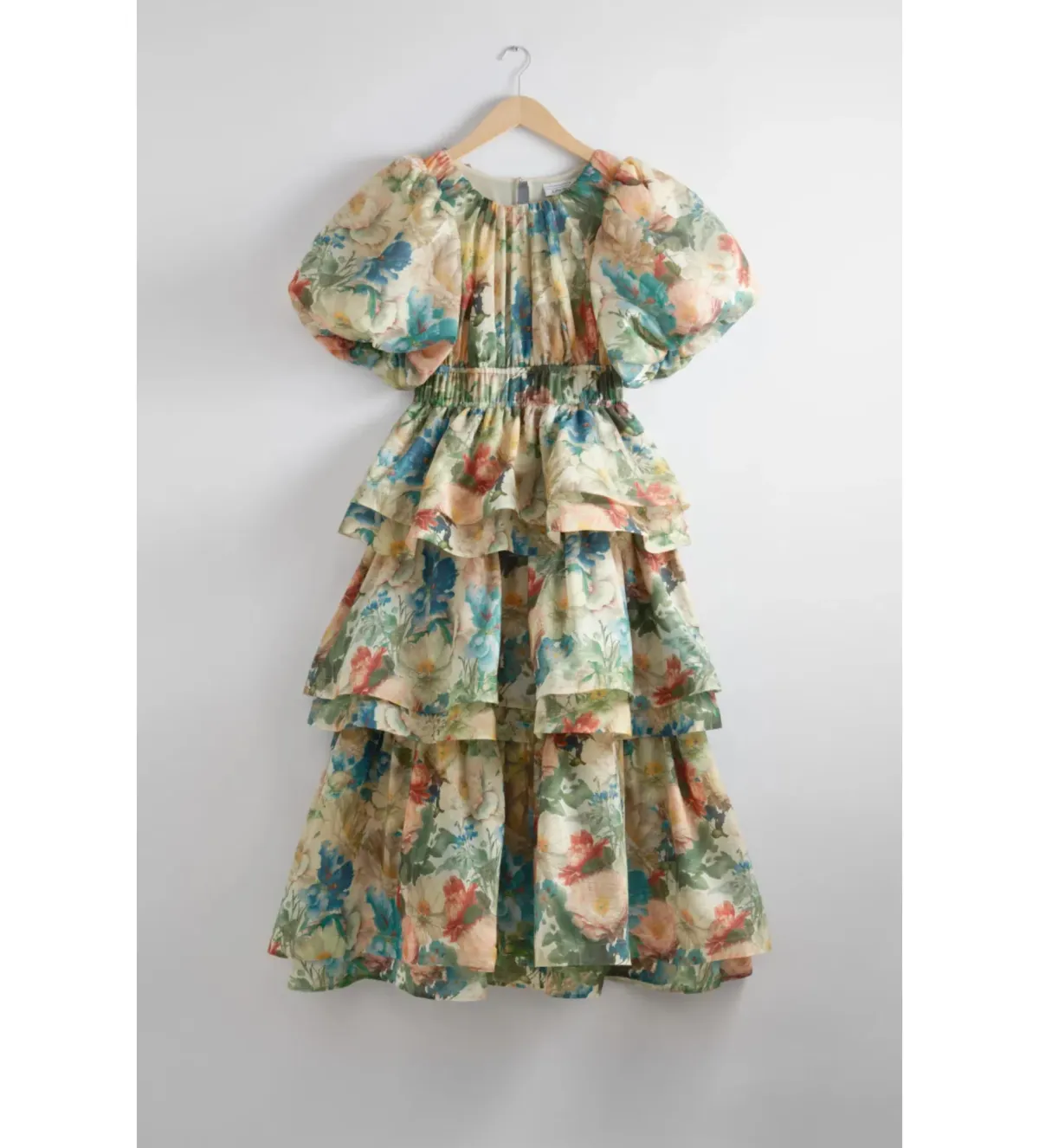 & Other Stories Floral  Frill Tier Maxi Multi Size UK 12 - Image 4