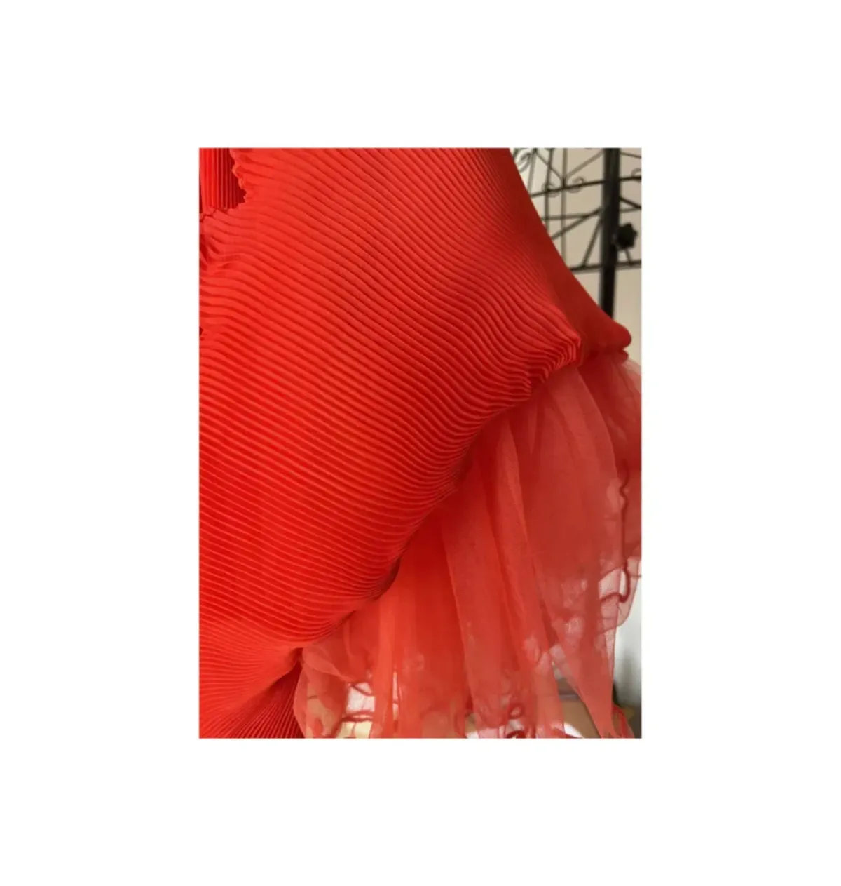 Manoush Fit and Flare Tulle Mini Dress Red Size 12 - Image 4
