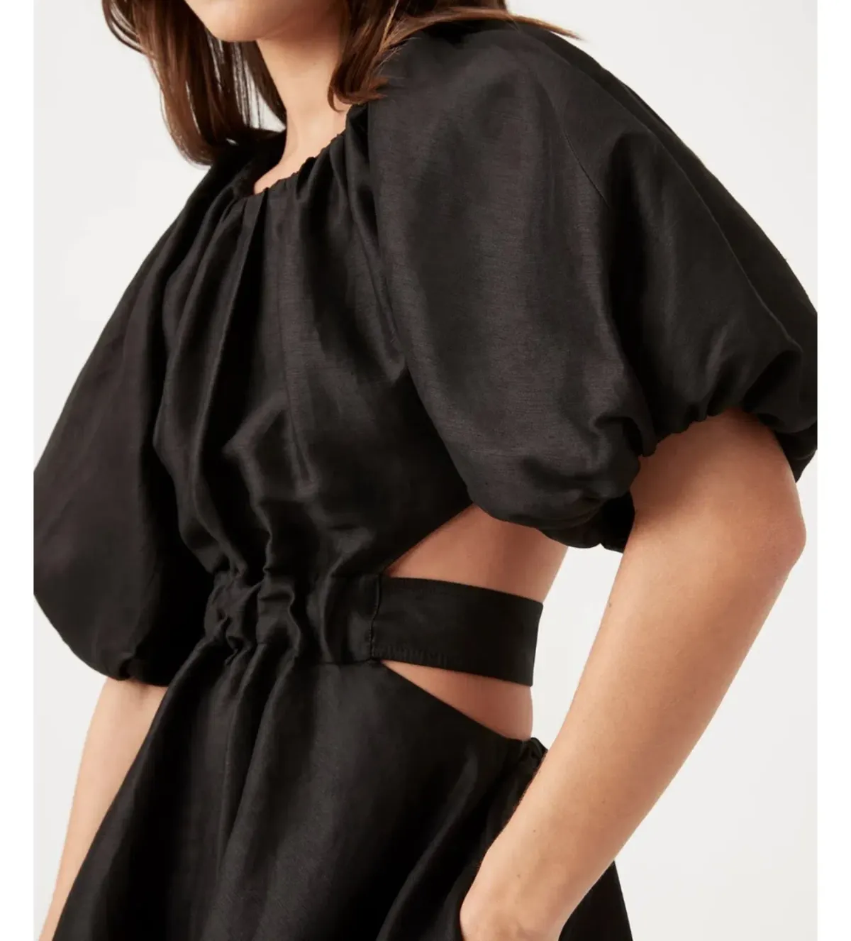 Aje Mimosa Midi Dress Black Size UK 12 - Image 2