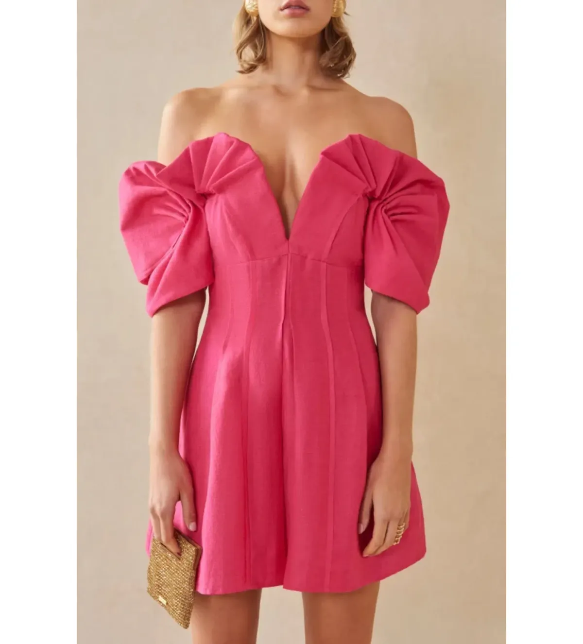 Cult Gaia Asal Mini Dress Pink Size US 12 / UK 16 - Image 2