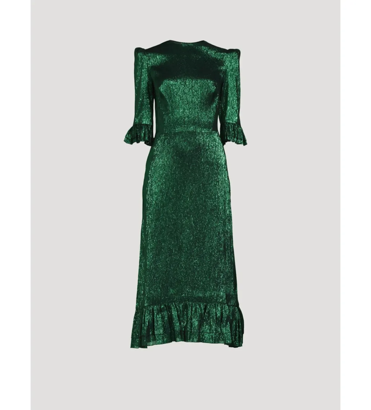 The Vampire’s Wife Falconetti Midi Dress Metalic Green Size UK 12 - Image 4
