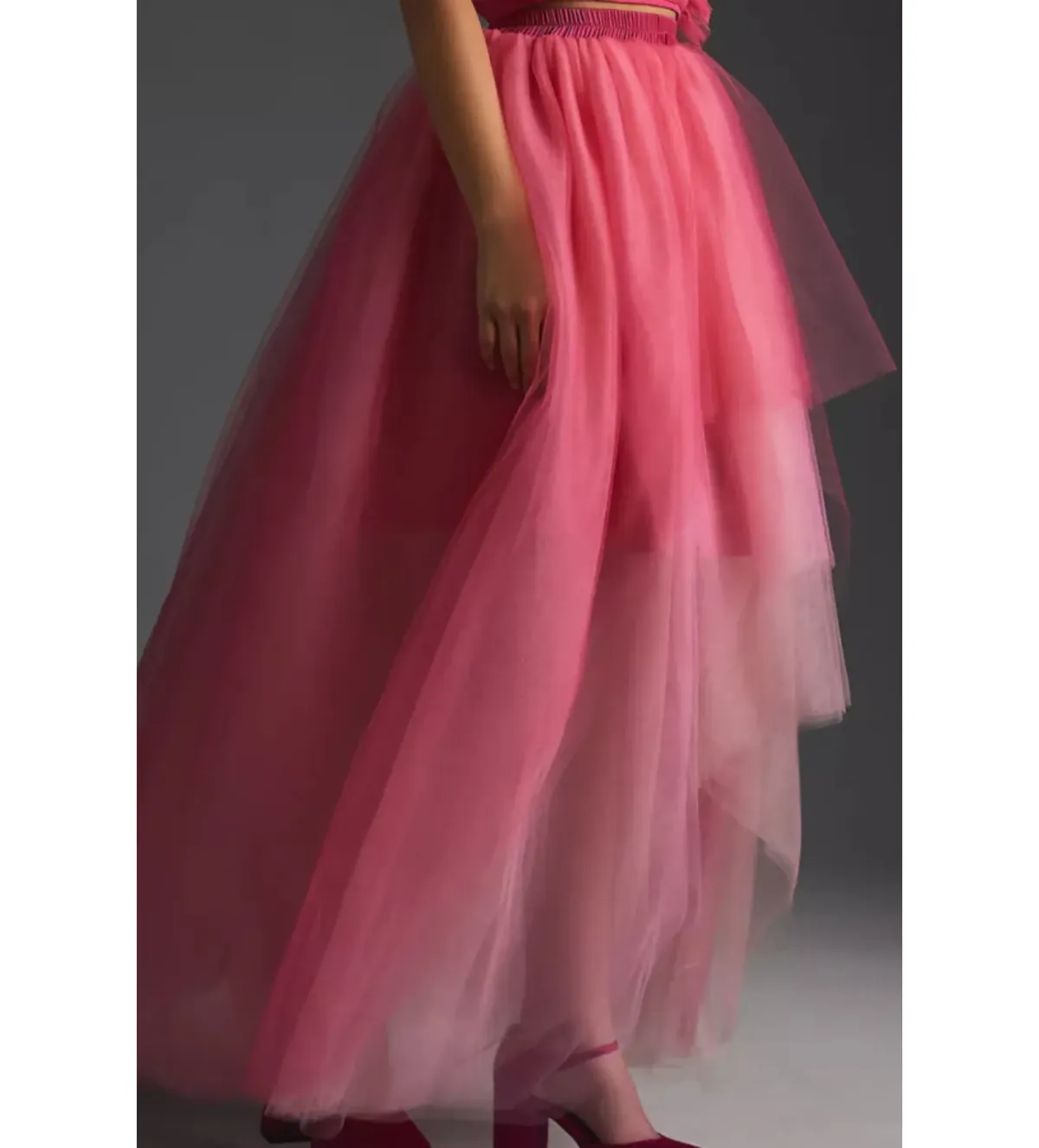 HUTCH Tulle Midi Skirt Pink Size M / UK 10 - Image 4