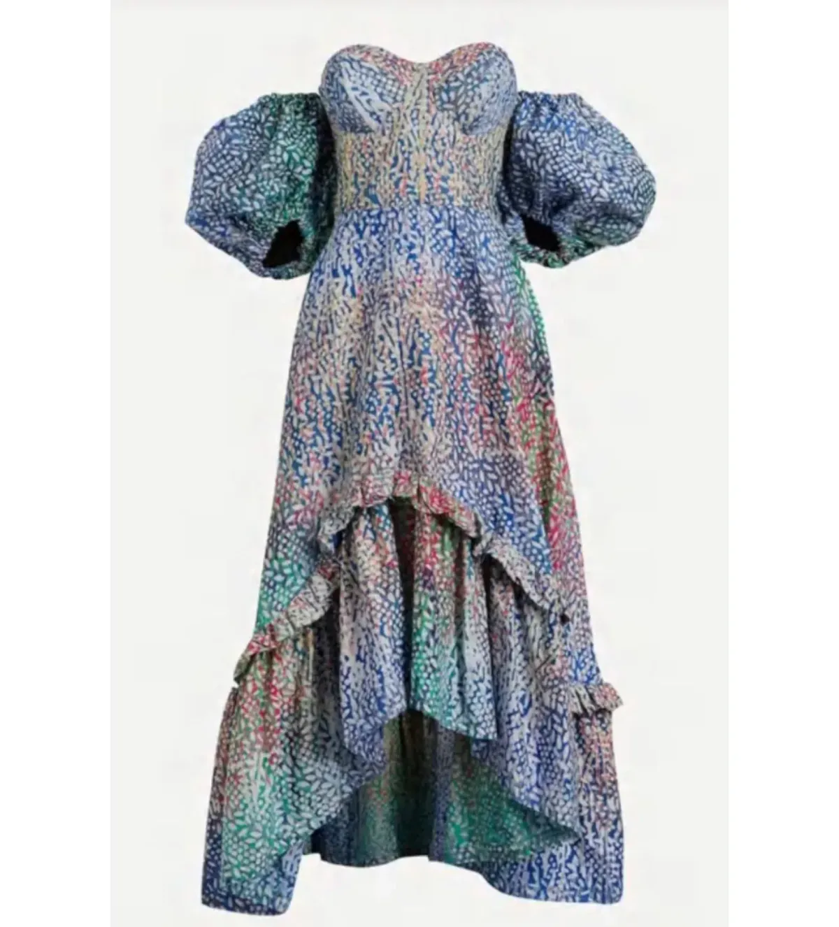 Sika Spot Midi Dress Blue Size UK 12 - Image 4