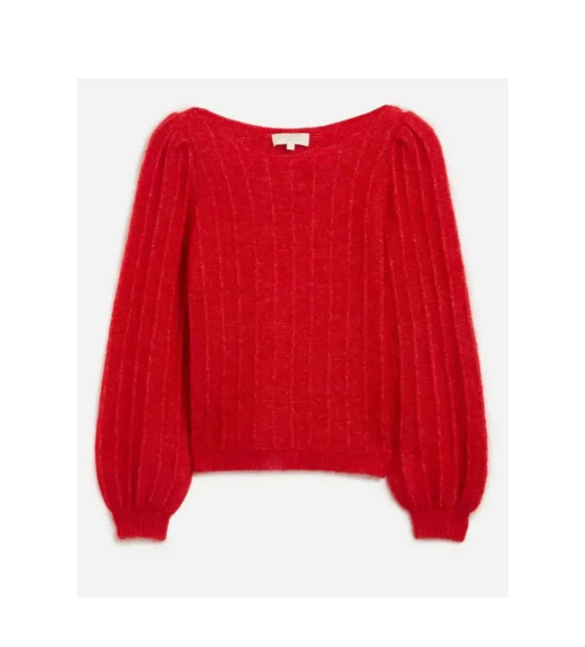 Sezane Aretha Wool Mohair Jumper Red Size UK 10 - Image 4