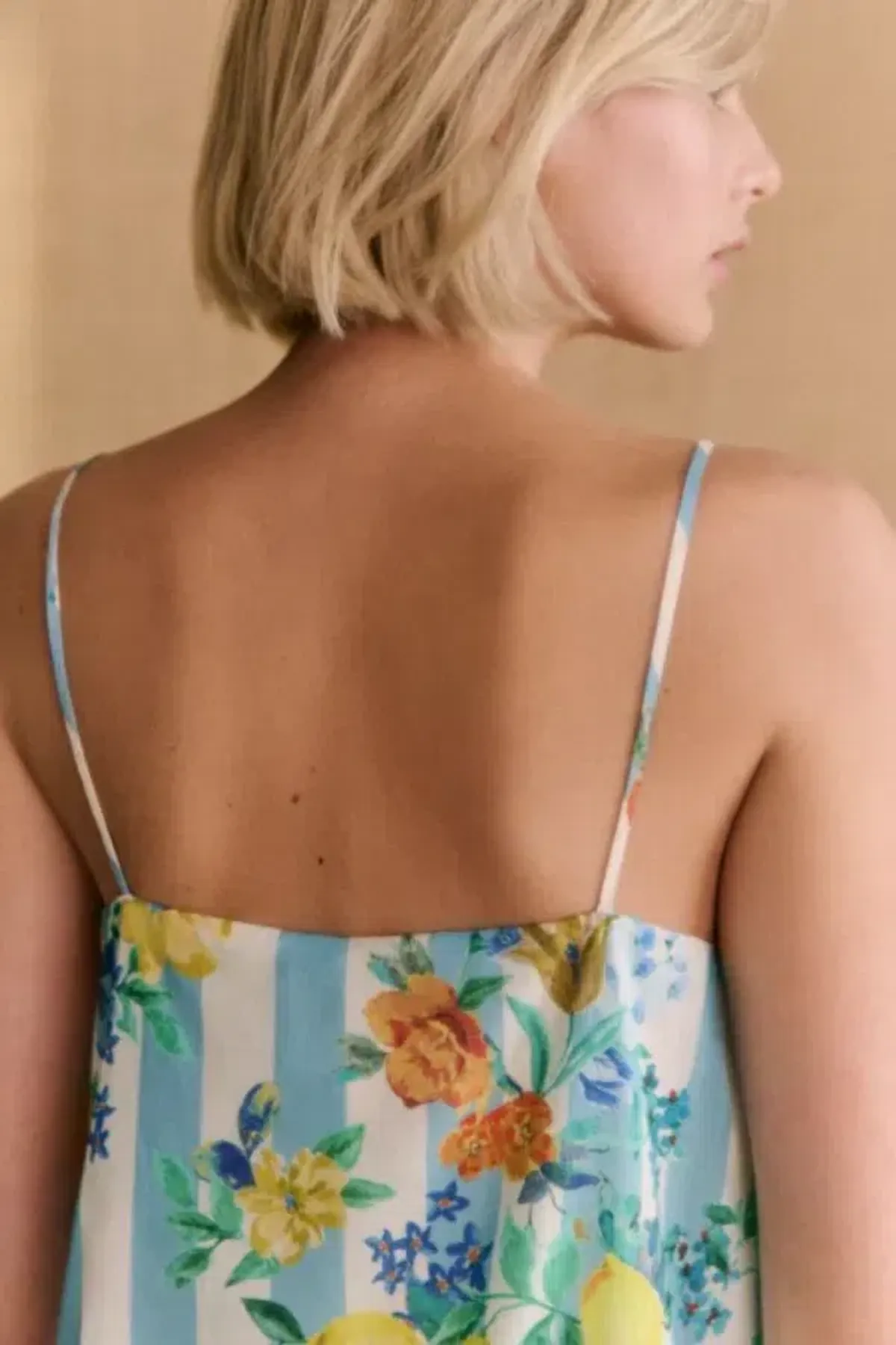 Sezane Adelmina Dress Floral Blue Size 12 - Image 4