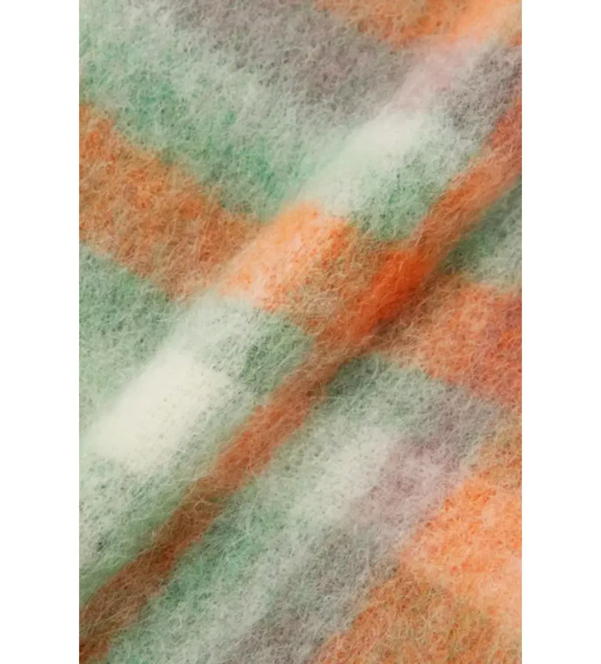 Acne Studios Appliquéd Fringed Checked Knitted Scarf - Image 2