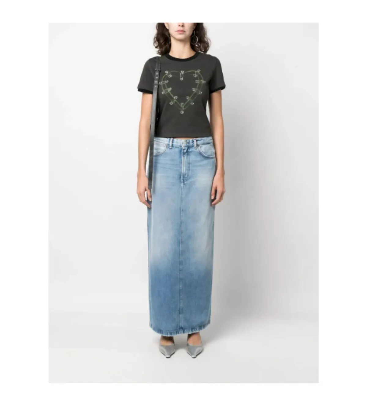 Acne Studios Maxi Denim Skirt Blue Size UK 12 - Image 2