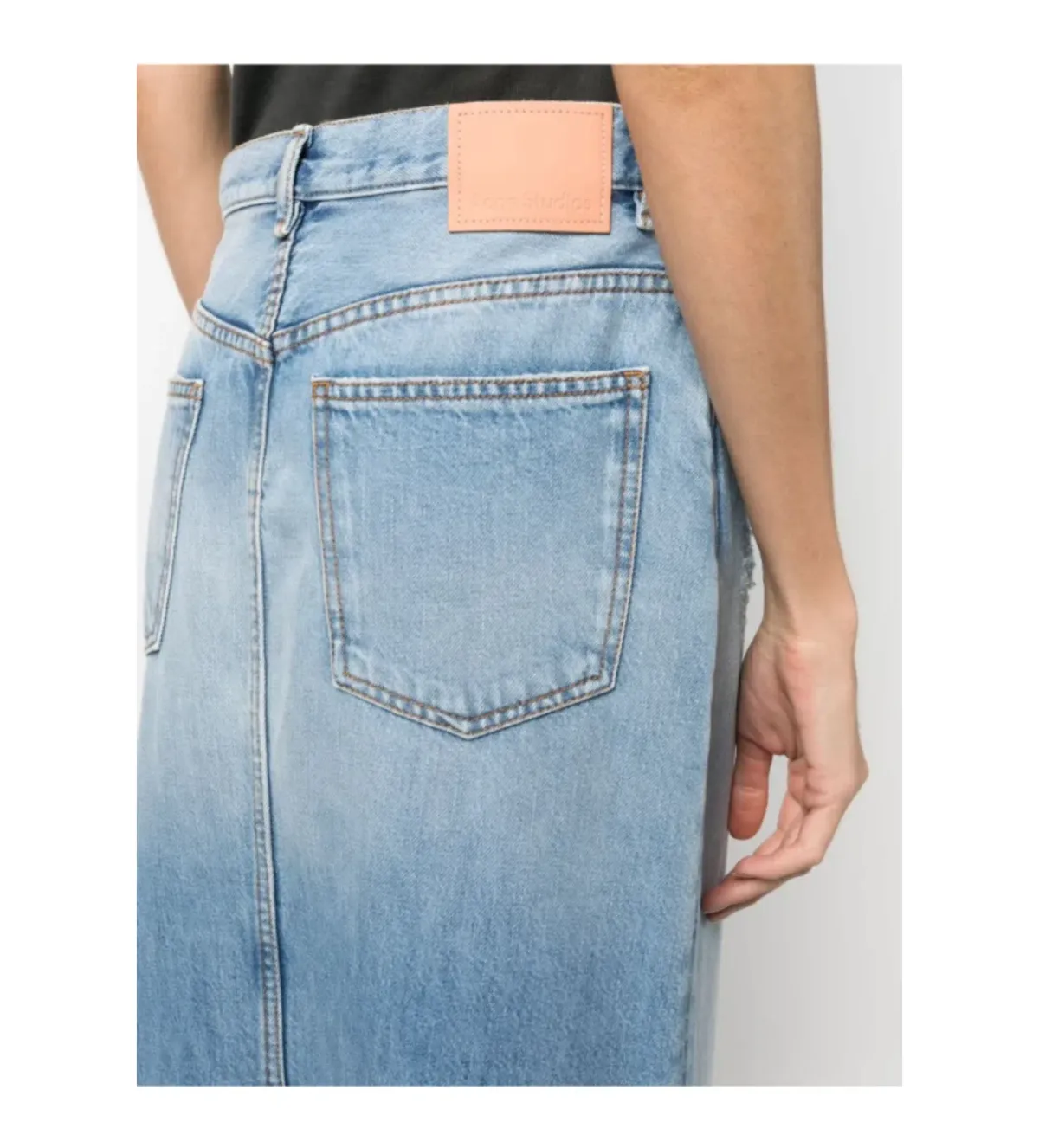 Acne Studios Maxi Denim Skirt Blue Size UK 12 - Image 4
