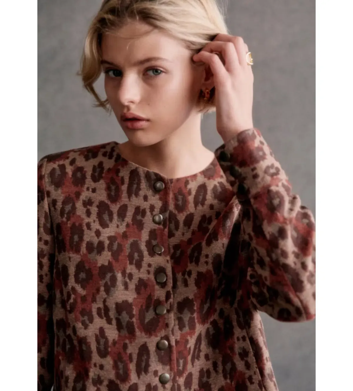 Sezane  Marlys Jacket Animal Print Size UK 12 - Image 2