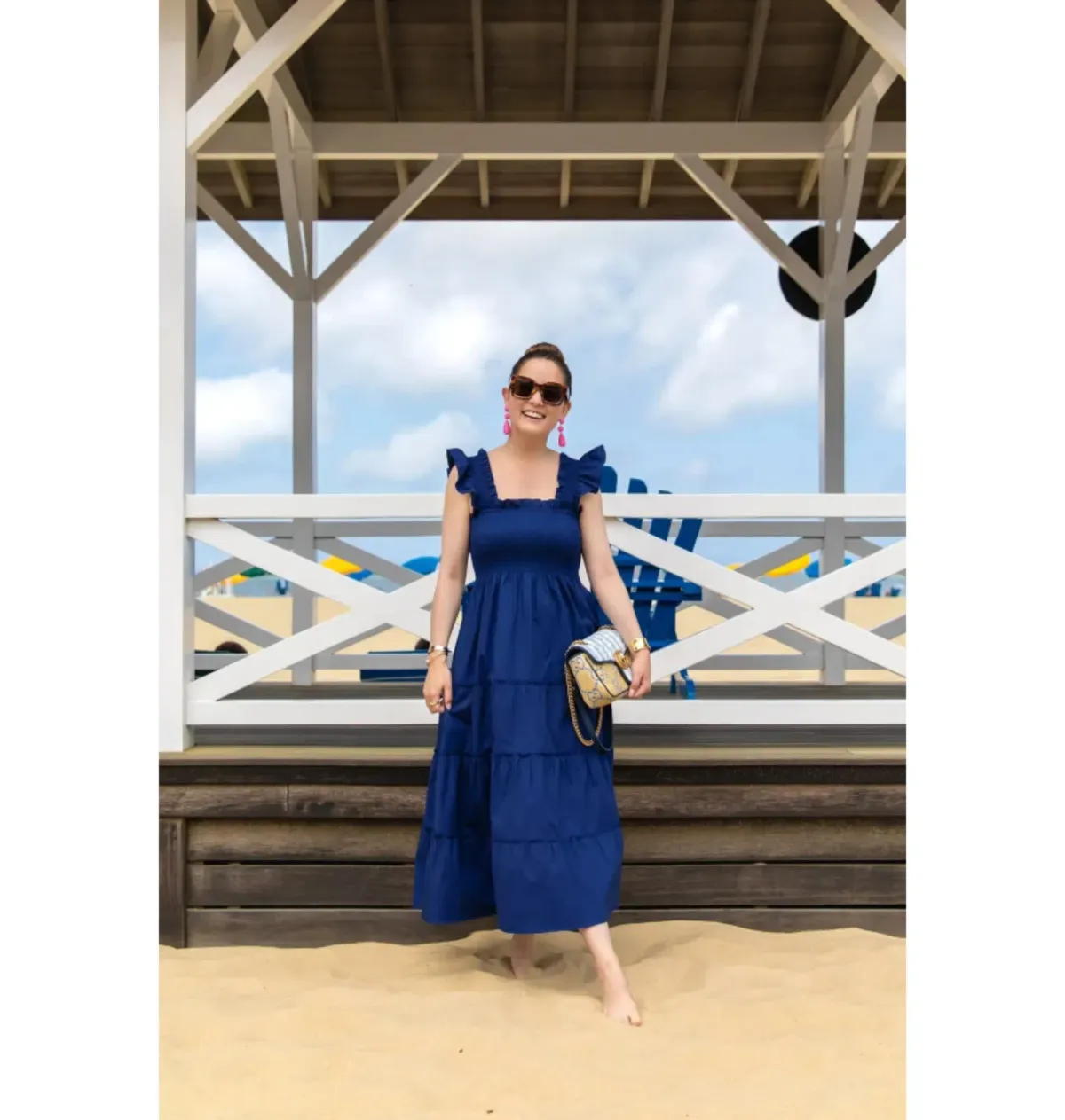 Hill House Home The Ellie Nap Midi Dress Blue Size 10 - Image 3