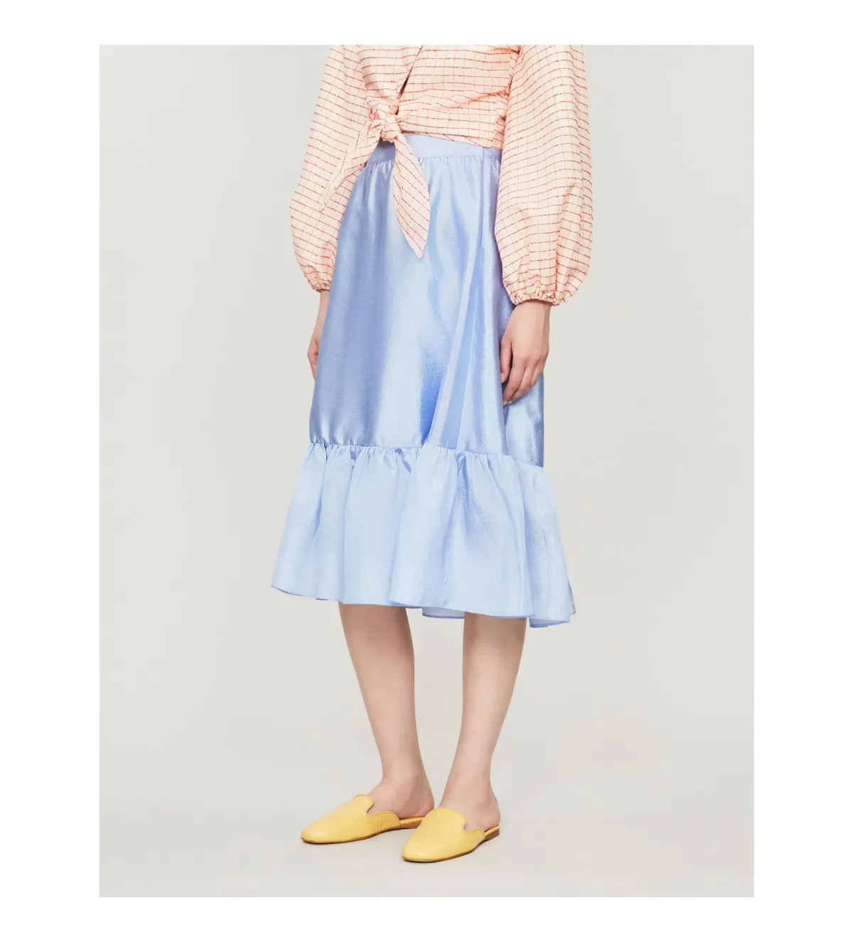 Stine Goya Rent Betty Midi Skirt Blue Size L - Image 1