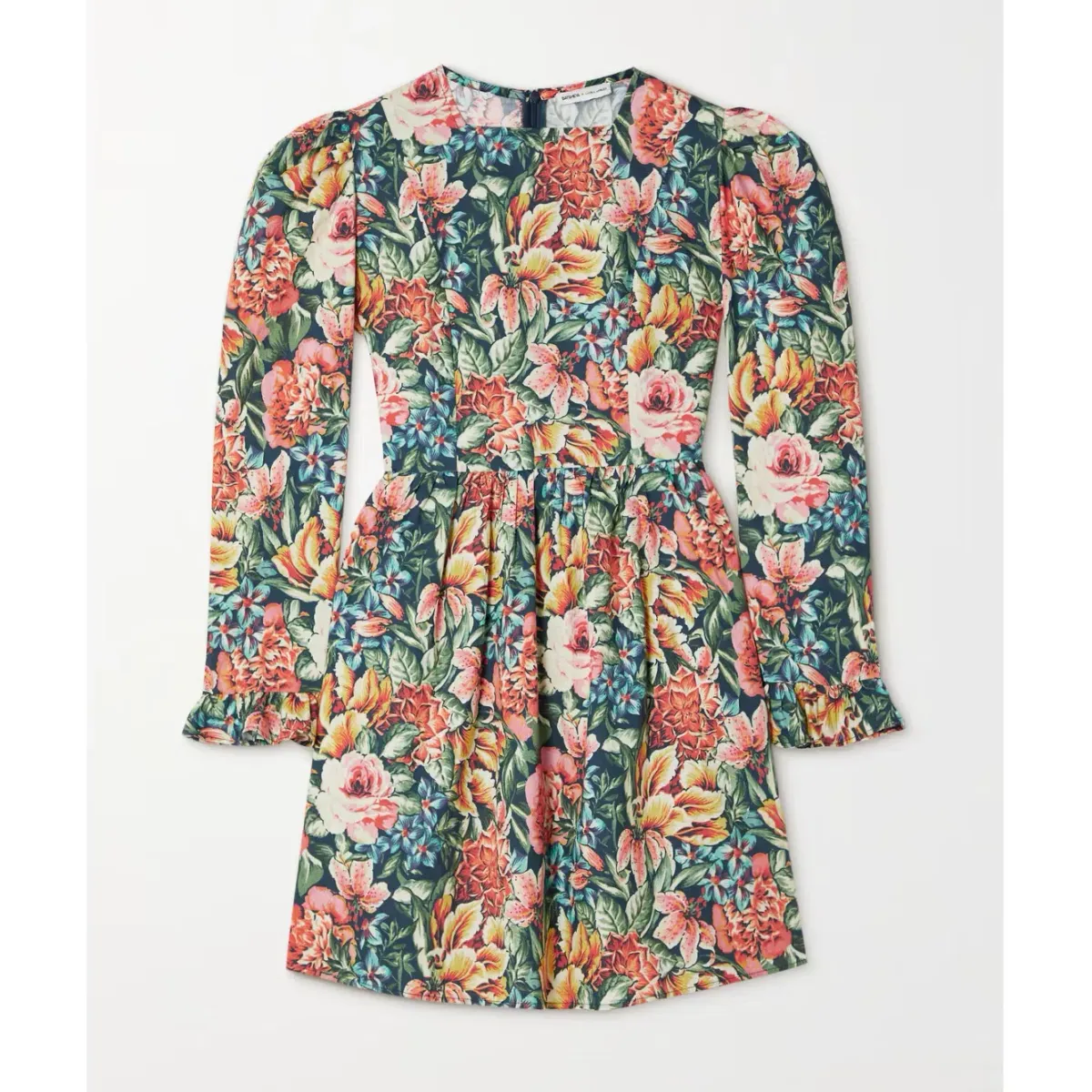 Batsheva Gathered Floral Print Mini Dress Size UK 12 - Image 3