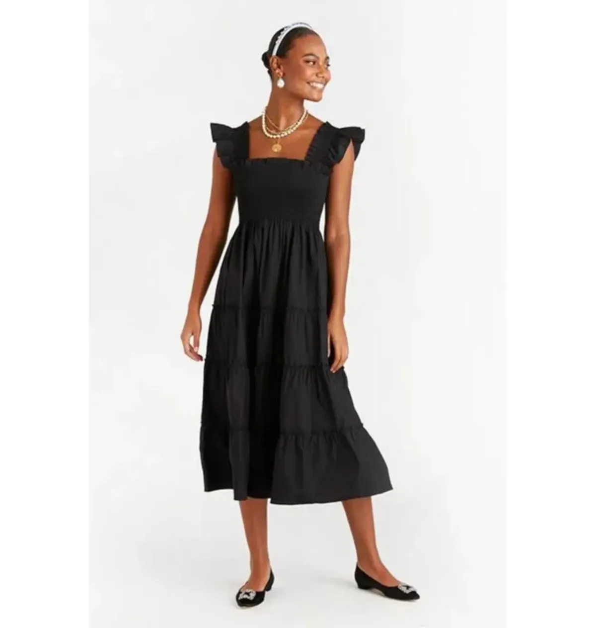 Hill House Home The Ellie Nap Midi Dress Black Size 10 - Image 2