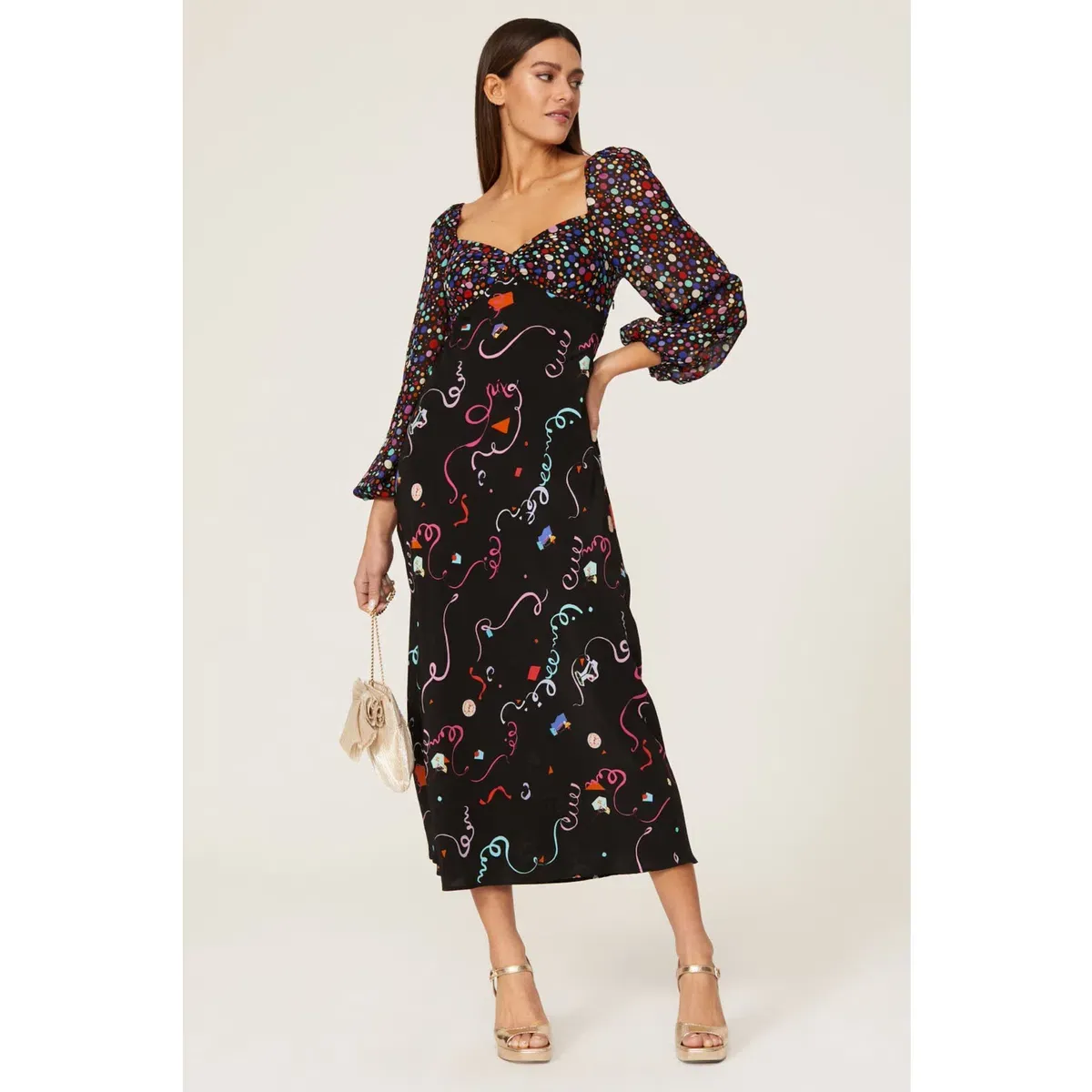 Rixo Gio - Happy Hour Confetti Mix Mini Dress Size UK 10 - Image 1