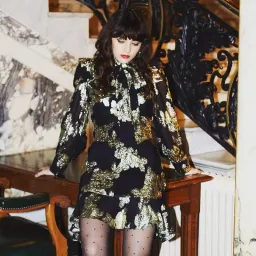 Queens of Archive Grace Mini Dress Black Multi Size UK 10 for rent on The Volte - image 1