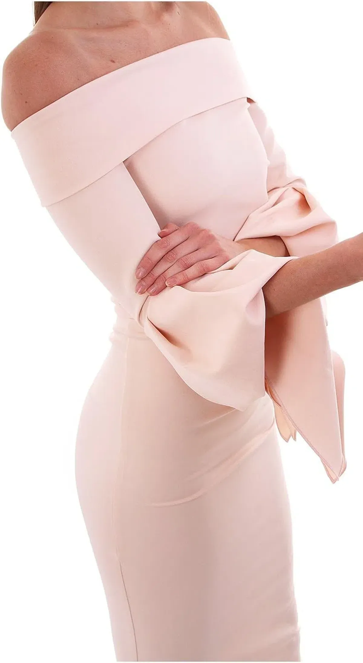 Kevan Jon Ceiba Blush Midi Dress Size UK 12 - Image 3