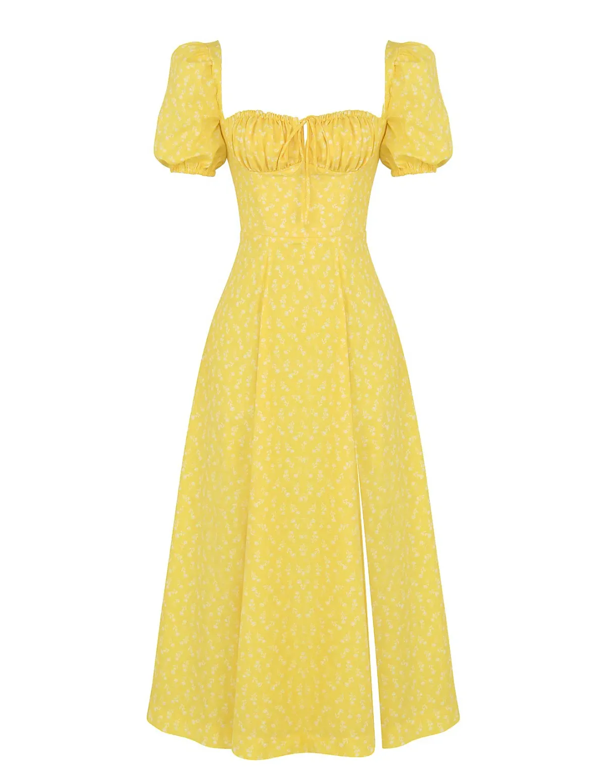 House of CB Tallulah Yellow Midi Dress Size UK 10 - Image 4