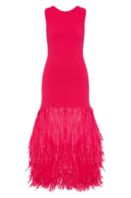 Aje Rushes Raffia Knit Midi Dress for rent on The Volte - image 3