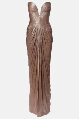 Maria Lucia Hohan Alessandra draped lamé gown for rent on The Volte - image 5