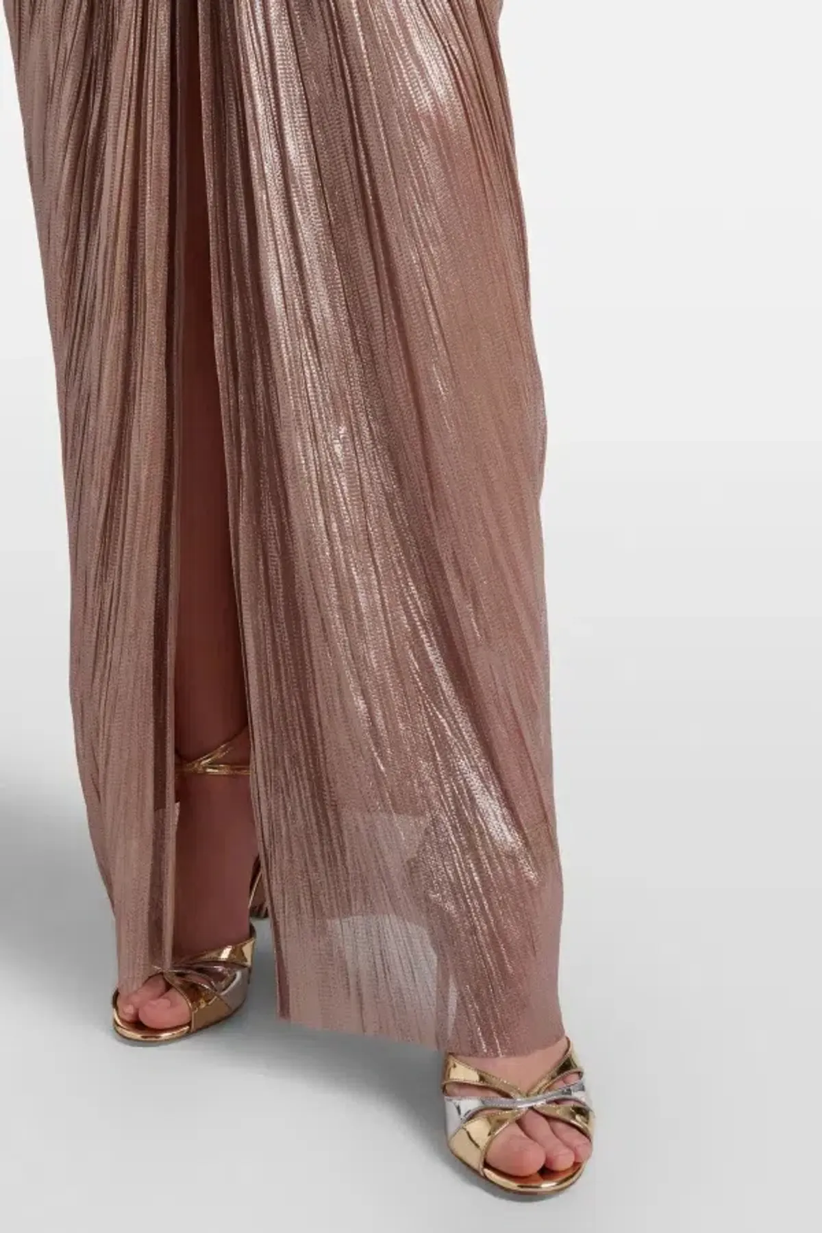 Maria Lucia Hohan Alessandra draped lamé gown - Image 4