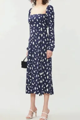 Reformation Sigmund Dress Blue Size 10 for rent on The Volte - image 1