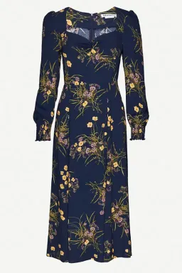 Reformation Wallflower Midi Dress Navy Floral Size 12 for rent on The Volte - image 4