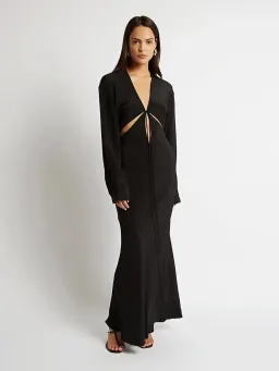 Christopher Esber Triquetra Silk Maxi Dress Black Size 10 for rent on The Volte - image 4