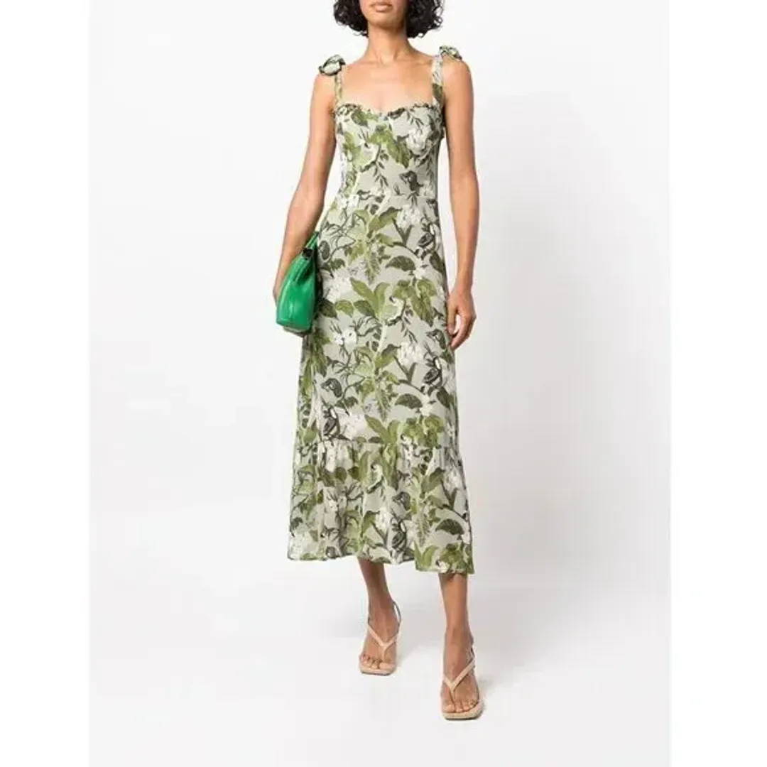 Reformation Nikita Tropical Maxi Dress Floral Size UK 10 for rent on The Volte - main image
