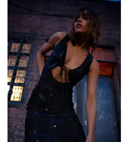 Rat & Boa Rent Giulia Sequin Dress Black Size 8  for rent on The Volte - image 2