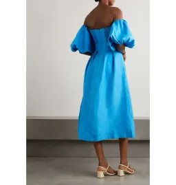 Aje Eugenie Midi Dress Azure Blue Size UK 10 for rent on The Volte - image 5