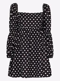 Reformation Michaela Polka Dot Mini Dress Print Size UK 10 for rent on The Volte - image 4