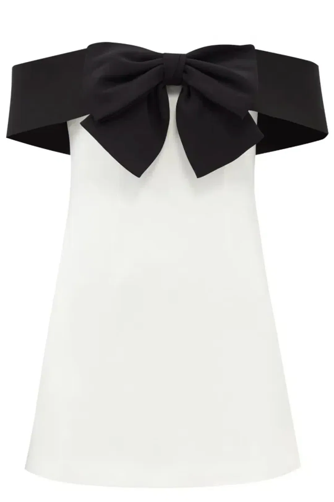 Self-Portrait Black and White Bow Dress Size UK 10 for rent on The Volte - main image