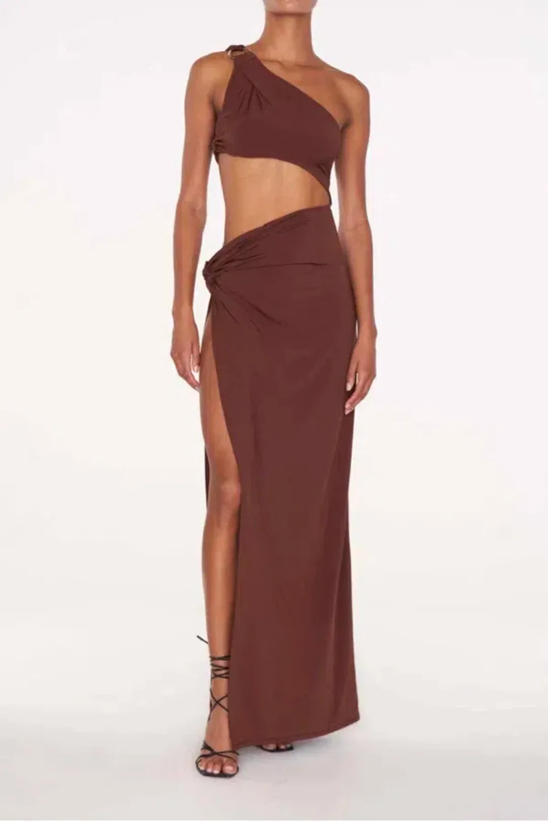 Rat & Boa Isamaya  Maxi Dress Brown Size UK 10 for rent on The Volte - main image
