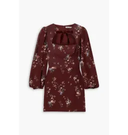 Reformation Terri Bow Dress Red Floral Size UK 12 for rent on The Volte - image 4